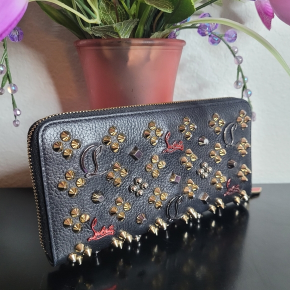 Christian Louboutin Panettone Long Wallet Multicolor Spikes - Picture 3 of 16